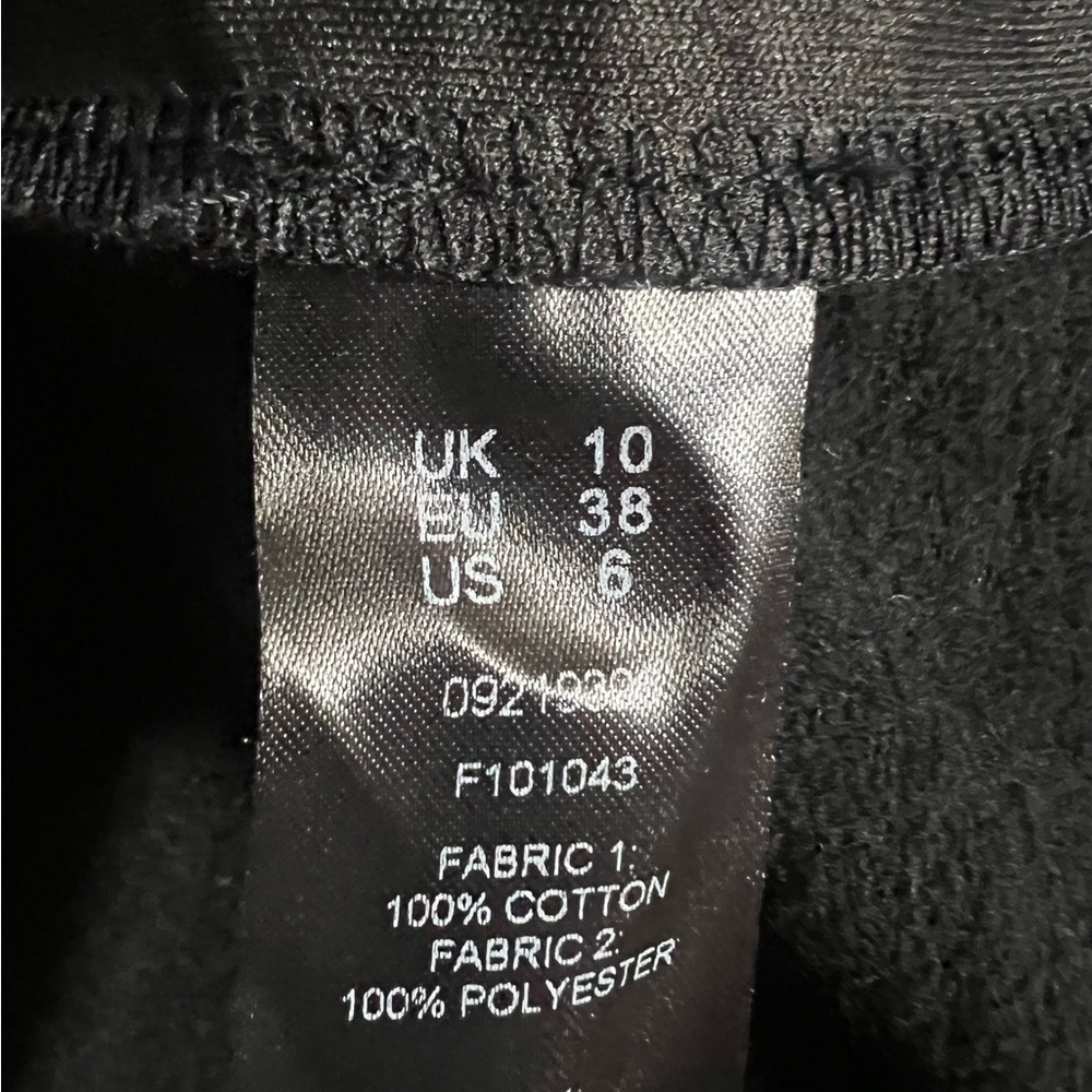 ASOS Women Size 6 Black Long Sleeve Hooded Dress/ Hoodie Metallic New - Picture 8 of 9